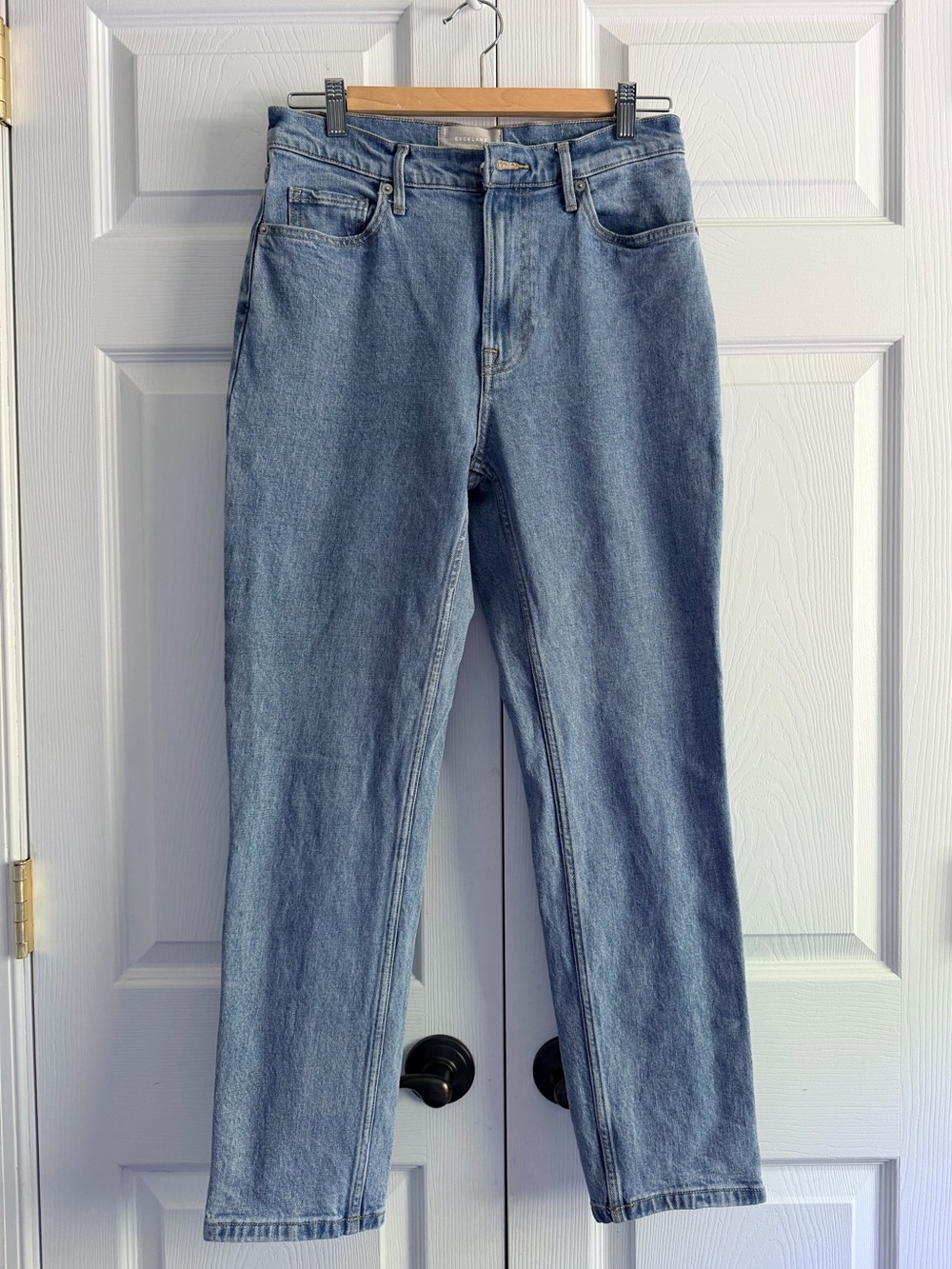 Everlane Original Cheeky Jean Light Wash High Rise Straight Leg Women’s Size 28